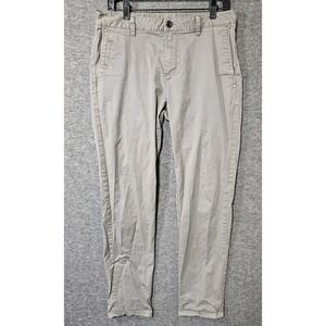 Mens Vuori Collins Chino Pants Gray‎ Stretch Twill Straight Fit V433 Size 32x29